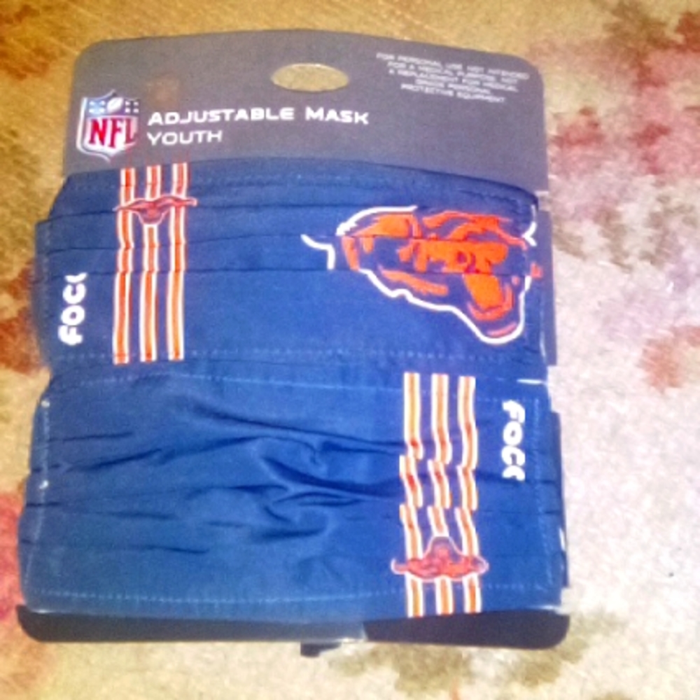 2 pack of youth Chicago bears face mask